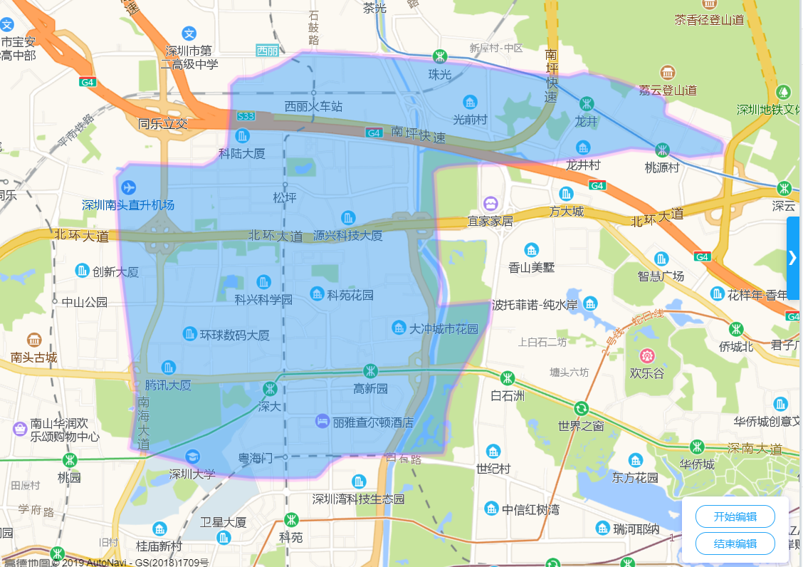 百度墨卡托坐标转成百度经纬度坐标后在高德地图上展示情况